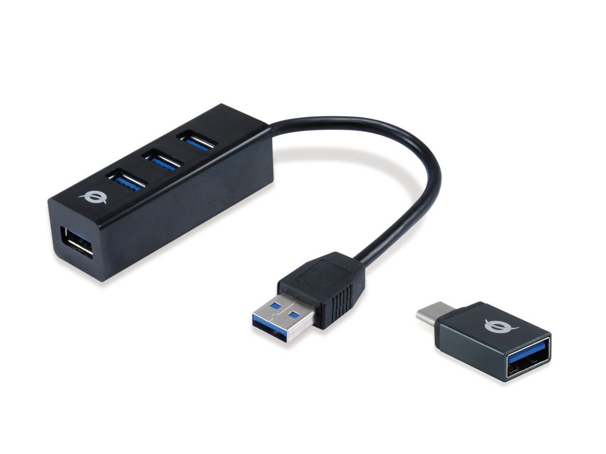 Conceptronic 4-Port USB 3.0 HUB Black