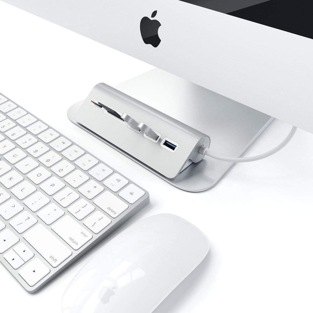 Satechi USB3.0 Hub & Card Reader Aluminium Silver