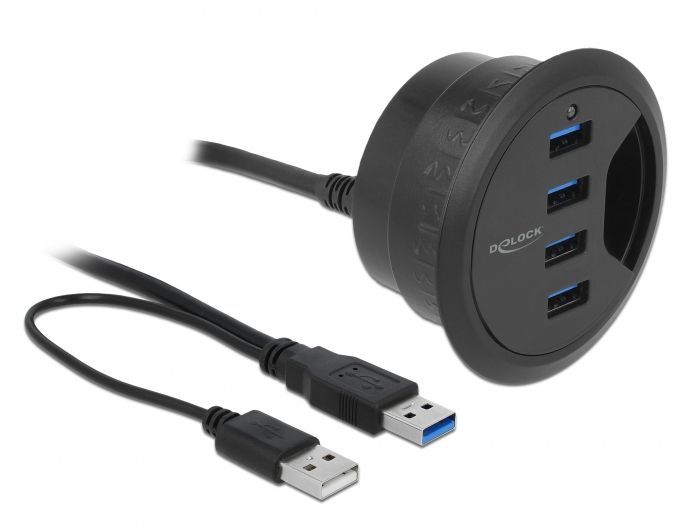 DeLock In-Desk Hub 4 Port USB 3.0