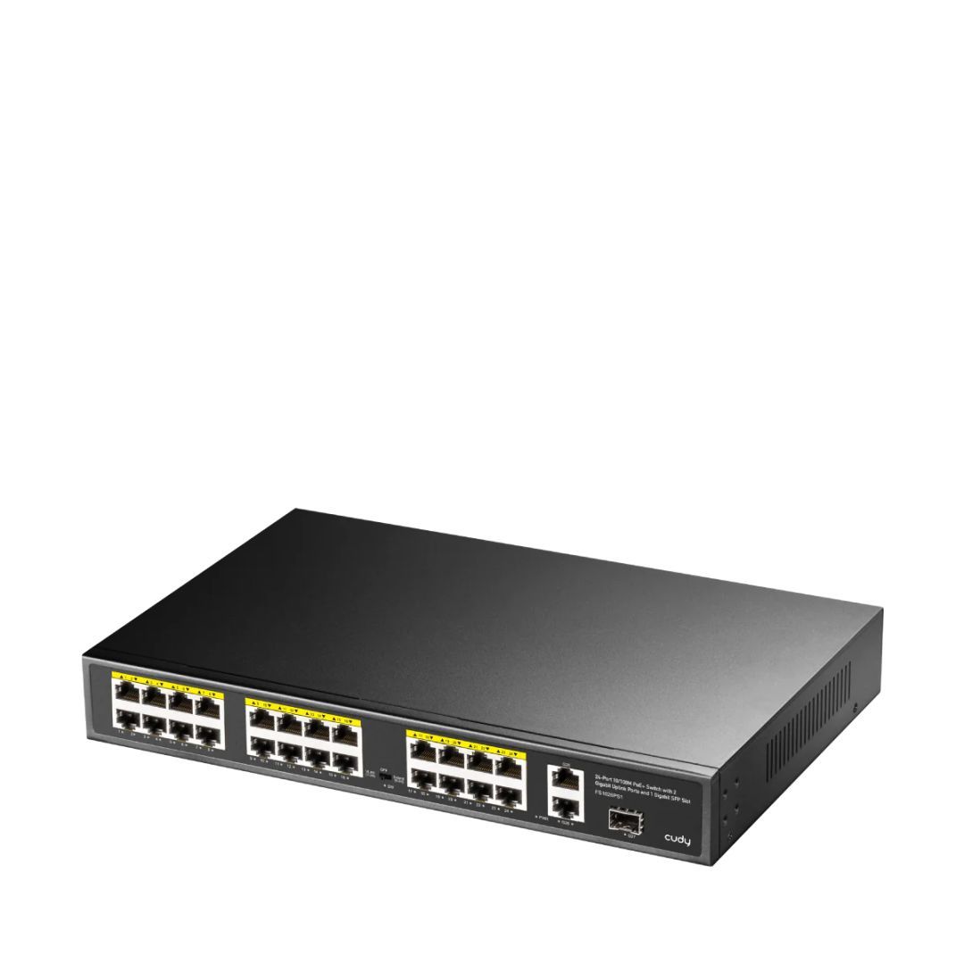 Cudy FS1026PS1 24-FE PoE Switch with 2 Uplink GbE and 1 Uplink SFP