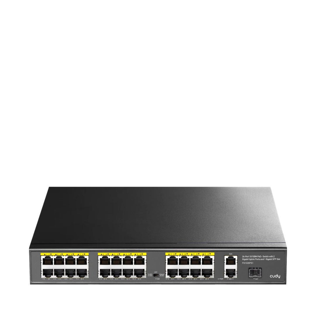 Cudy FS1026PS1 24-FE PoE Switch with 2 Uplink GbE and 1 Uplink SFP