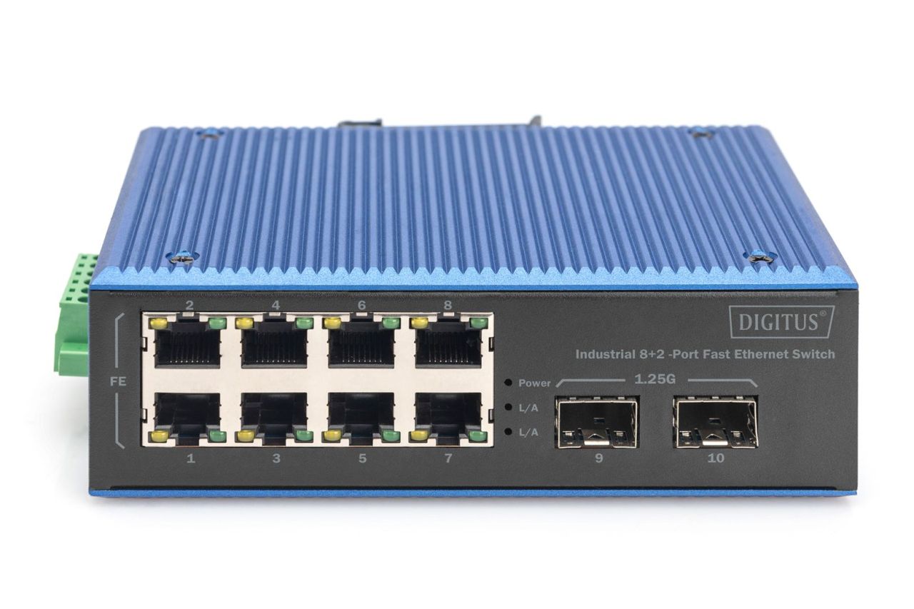 Digitus Industrial 8+2-Port Fast Ethernet Switch Digitus Industrial 8+2-Port Fast Ethernet Switch