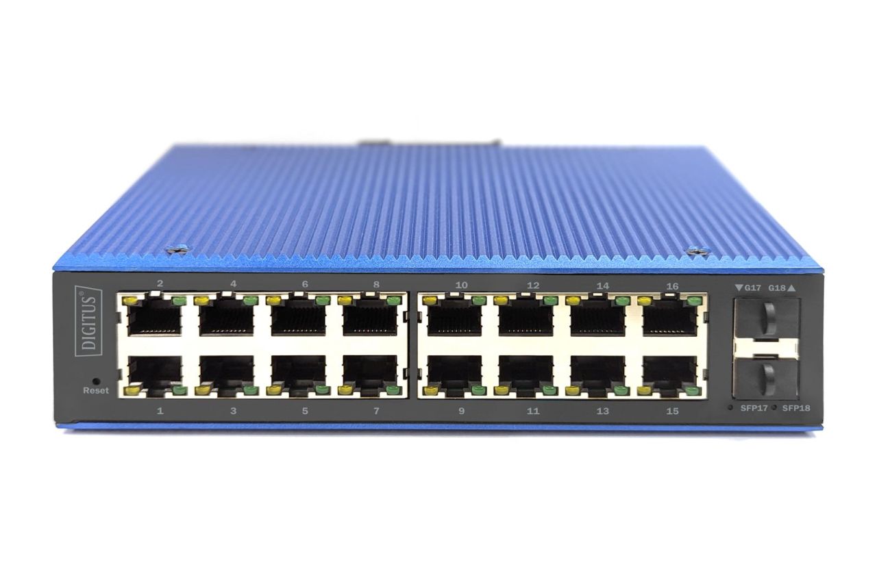 Digitus Industrial 16+2-Port L2 managed Gigabit Ethernet PoE Switch Digitus Industrial 16+2-Port L2 managed Gigabit Ethernet PoE Switch