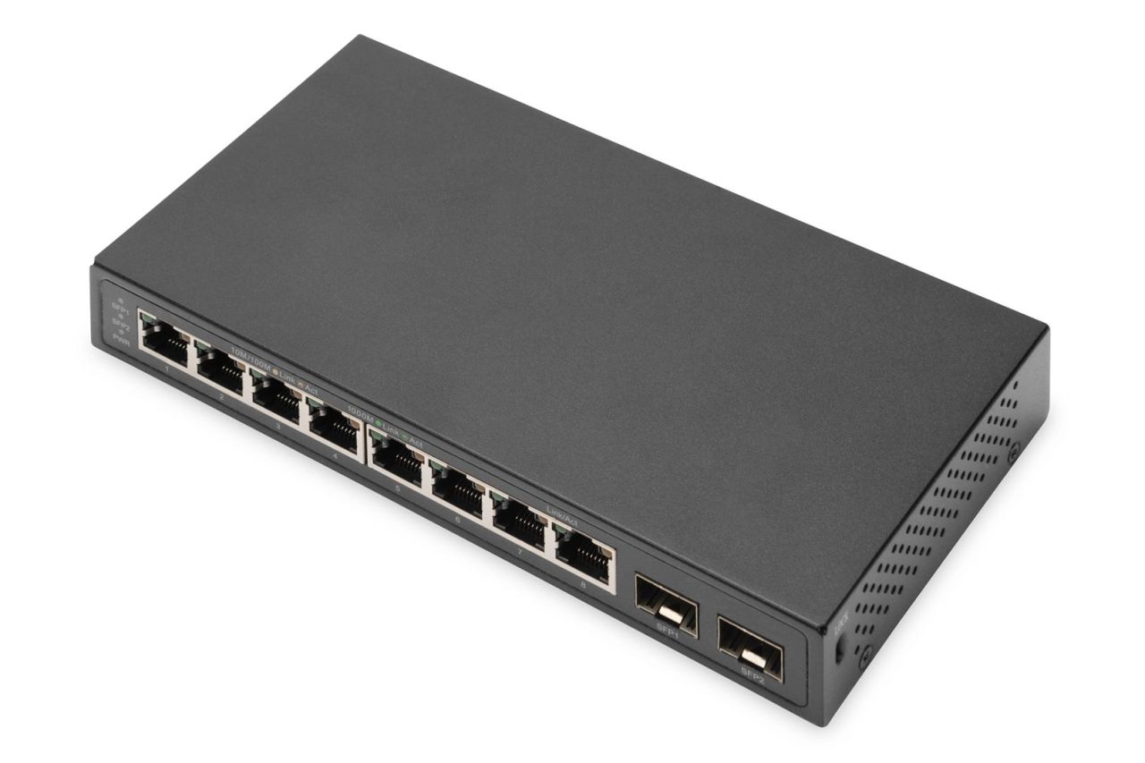 Digitus Digitus 8-Port Gigabit + 2 Gigabit SFP Ethernet Switch Digitus Digitus 8-Port Gigabit + 2 Gigabit SFP Ethernet Switch