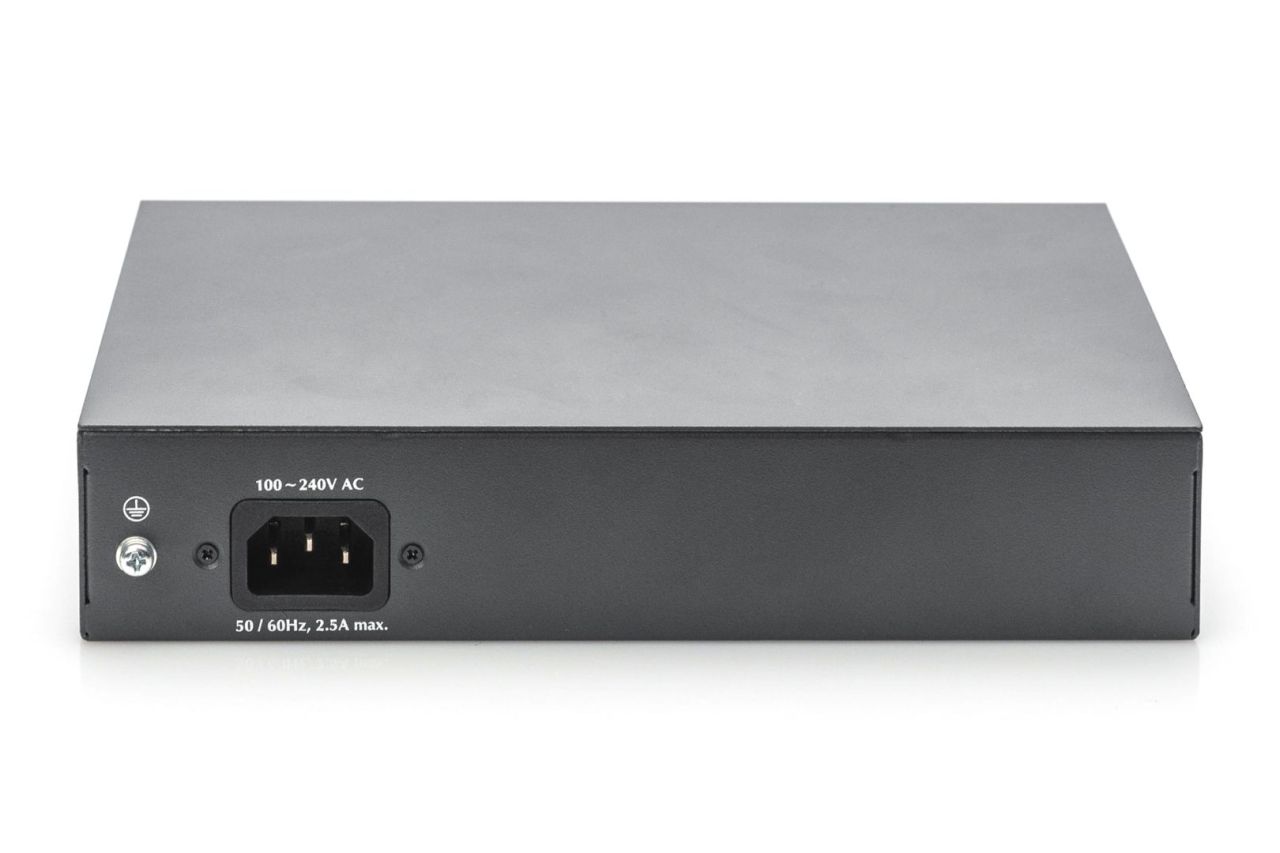 Digitus 8-Port Gigabit PoE Switch 19 Zoll Unmanaged 2 Uplinks Silver Digitus 8-Port Gigabit PoE Switch 19 Zoll Unmanaged 2 Uplinks Silver