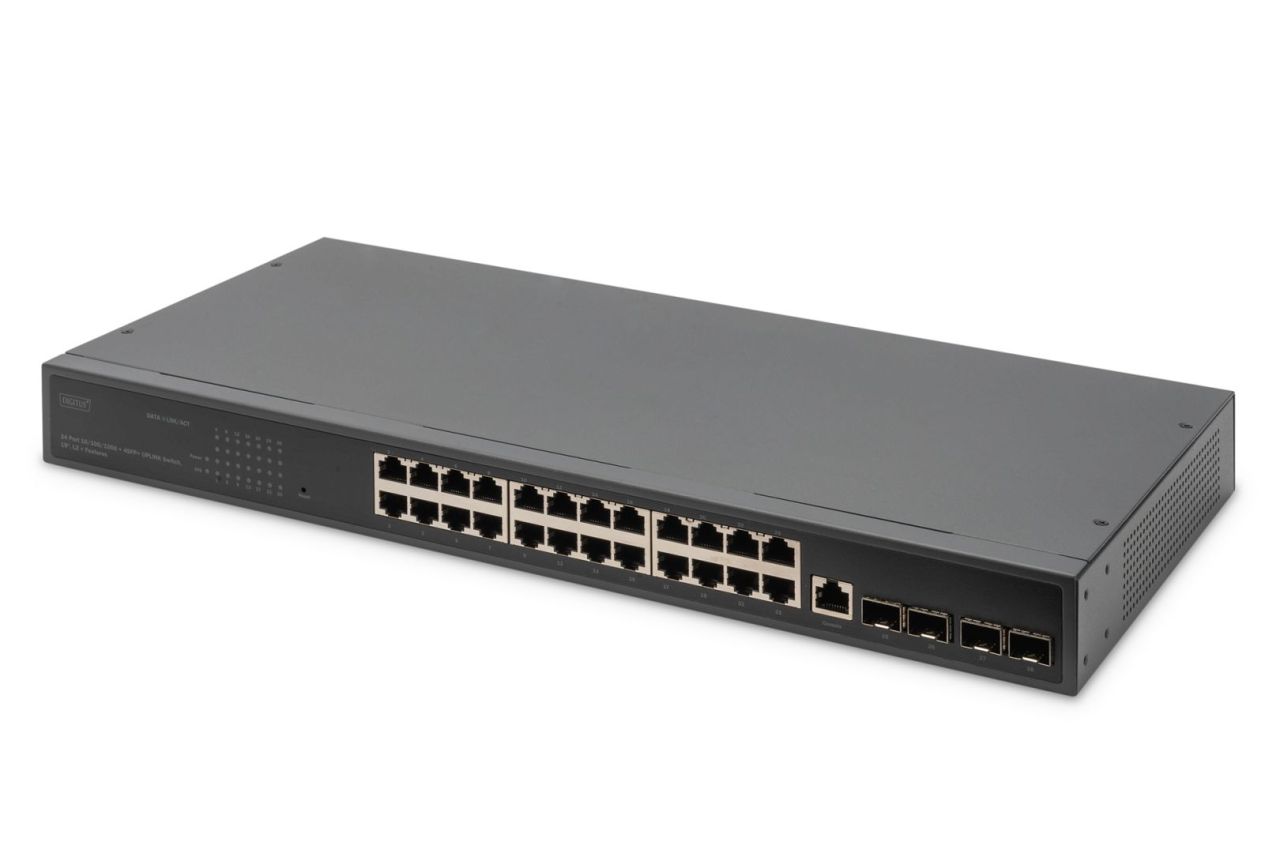 Digitus 24 Port 10/100/1000+4SFP+UPLINK Switch 19" L2+Features Digitus 24 Port 10/100/1000+4SFP+UPLINK Switch 19" L2+Features