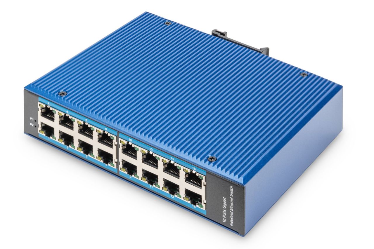 Digitus 16 Port 10/100/1000Mbps Gigabit Ethernet Network Switch Blue Digitus 16 Port 10/100/1000Mbps Gigabit Ethernet Network Switch Blue
