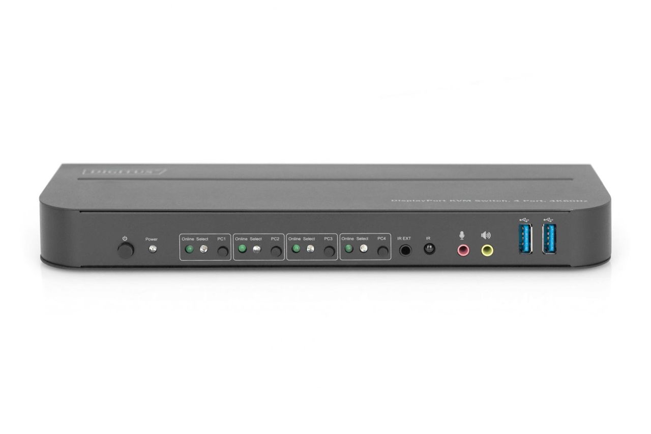 Digitus KVM Switch, 4-Port, 4K60Hz, 4x DP in, 1x DP/HDMI out Digitus KVM Switch, 4-Port, 4K60Hz, 4x DP in, 1x DP/HDMI out