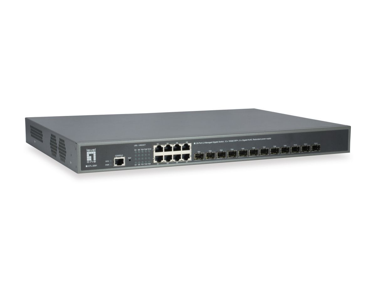 LevelOne GTL-2091 20-Port L3 Managed Gigabit Switch