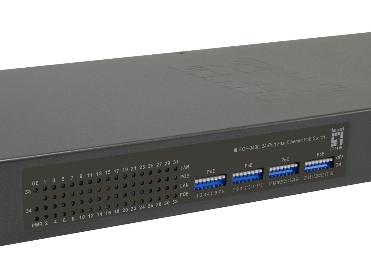 LevelOne FGP-3400W760 34-Port Fast Ethernet PoE Switch