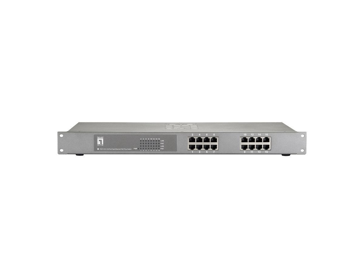 LevelOne FEP-1612 16-Port Fast Ethernet PoE Switch