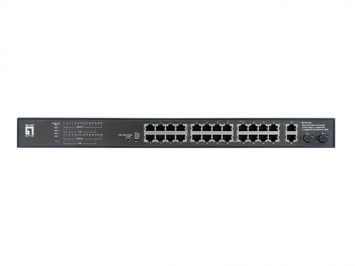 LevelOne FGP-2831 28-Port Fast Ethernet PoE Switch