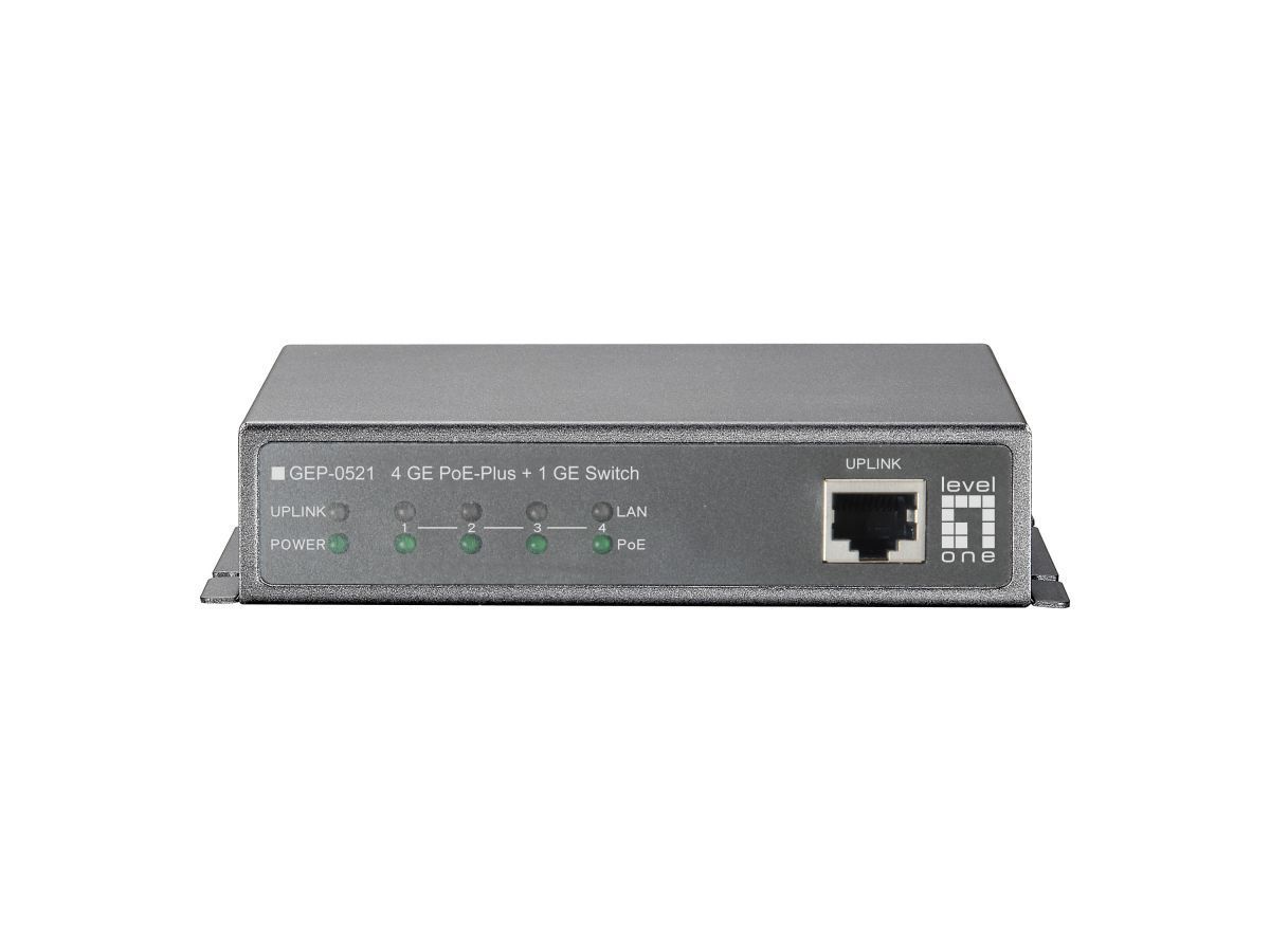 LevelOne GEP-0521 4 GE PoE Plus + 1 GE Switch