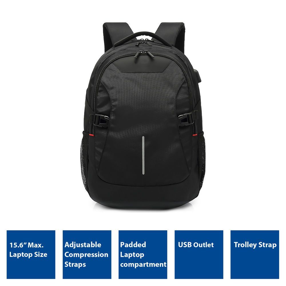 ACT AC8530 Global Backpack with USB charging port 15,6" Black ACT AC8530 Global Backpack with USB charging port 15,6" Black