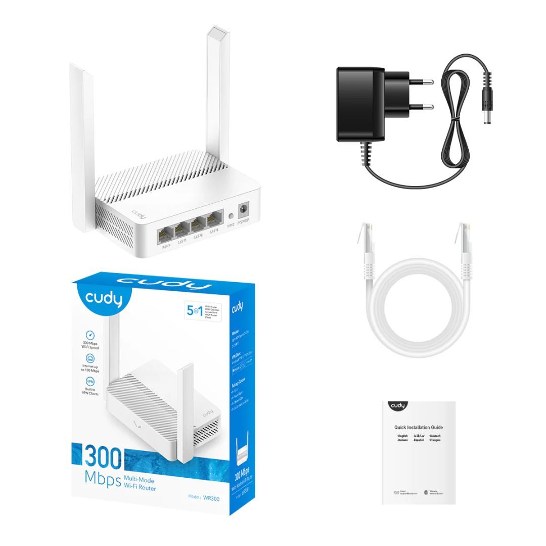 Cudy WR300 N300 Multi-Mode Wi-Fi Router