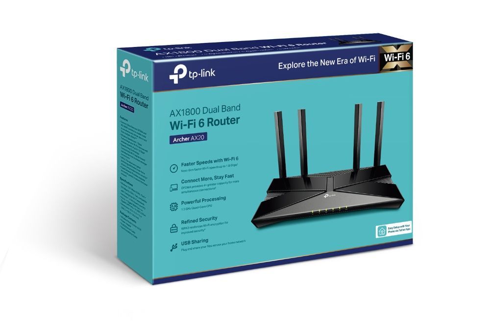 TP-Link Archer AX20 AX1800 Dual-Band Wi-Fi 6 Router