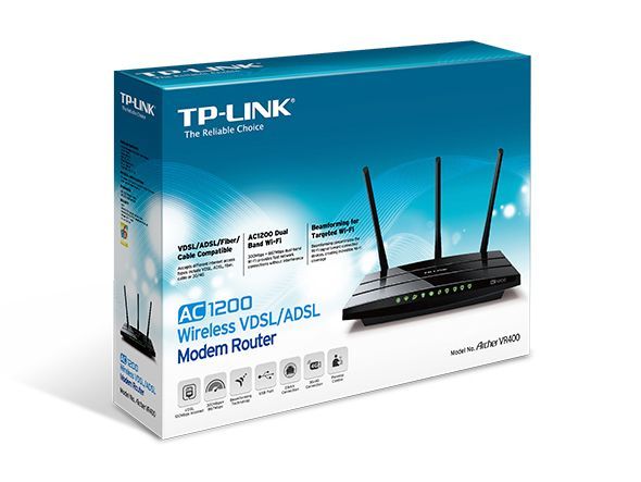 TP-Link Archer VR400 AC1200 Wireless VDSL/ADSL Modem Router