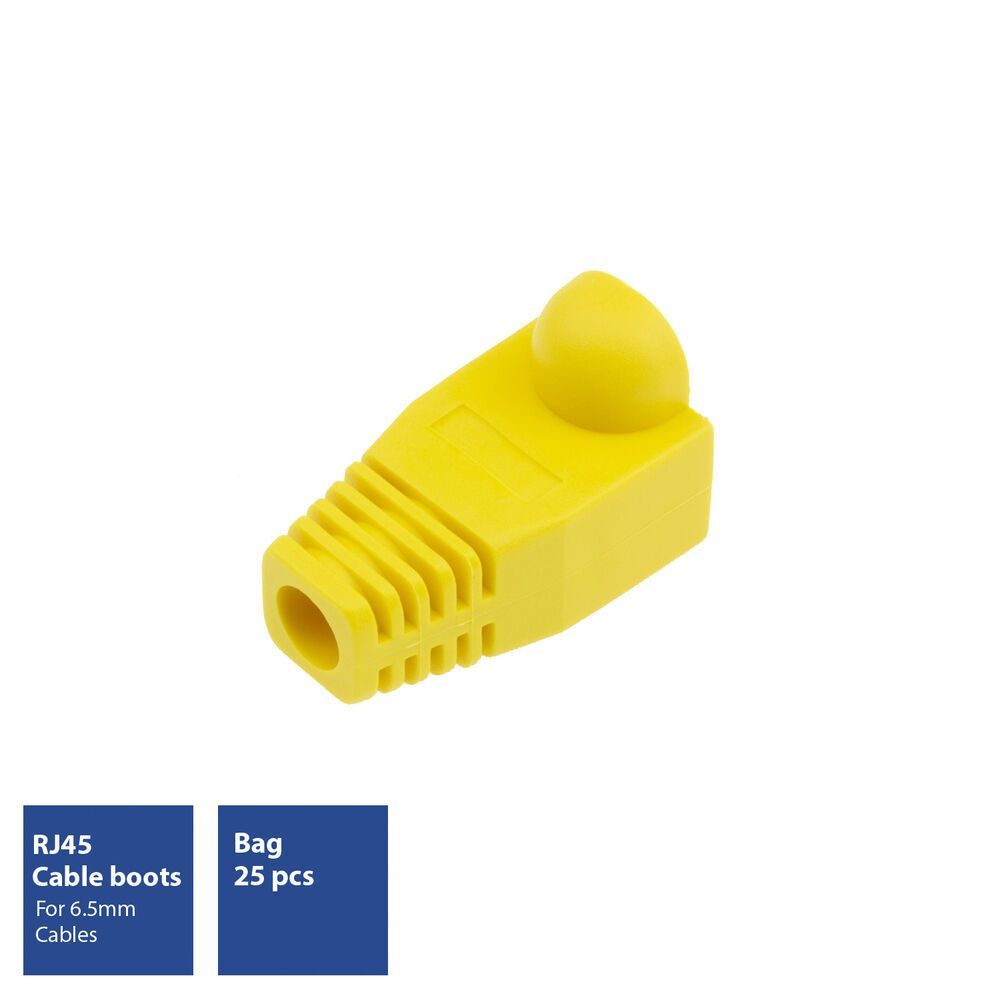 ACT RJ45 boot for 6.5 mm cable 25db Yellow