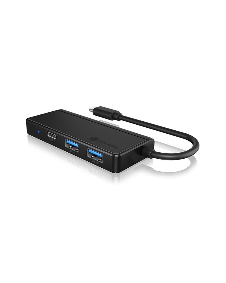 Raidsonic IcyBox IB-HUB1423CR-C3 3 Port Hub + Card Reader Black