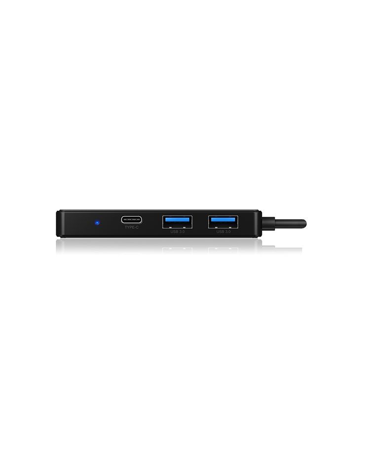 Raidsonic IcyBox IB-HUB1423CR-C3 3 Port Hub + Card Reader Black