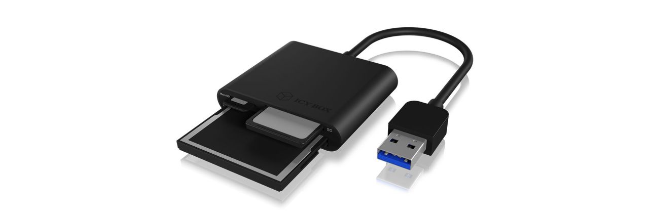 Raidsonic IcyBox IB-CR301-U3 USB3.0 External Card Reader Black