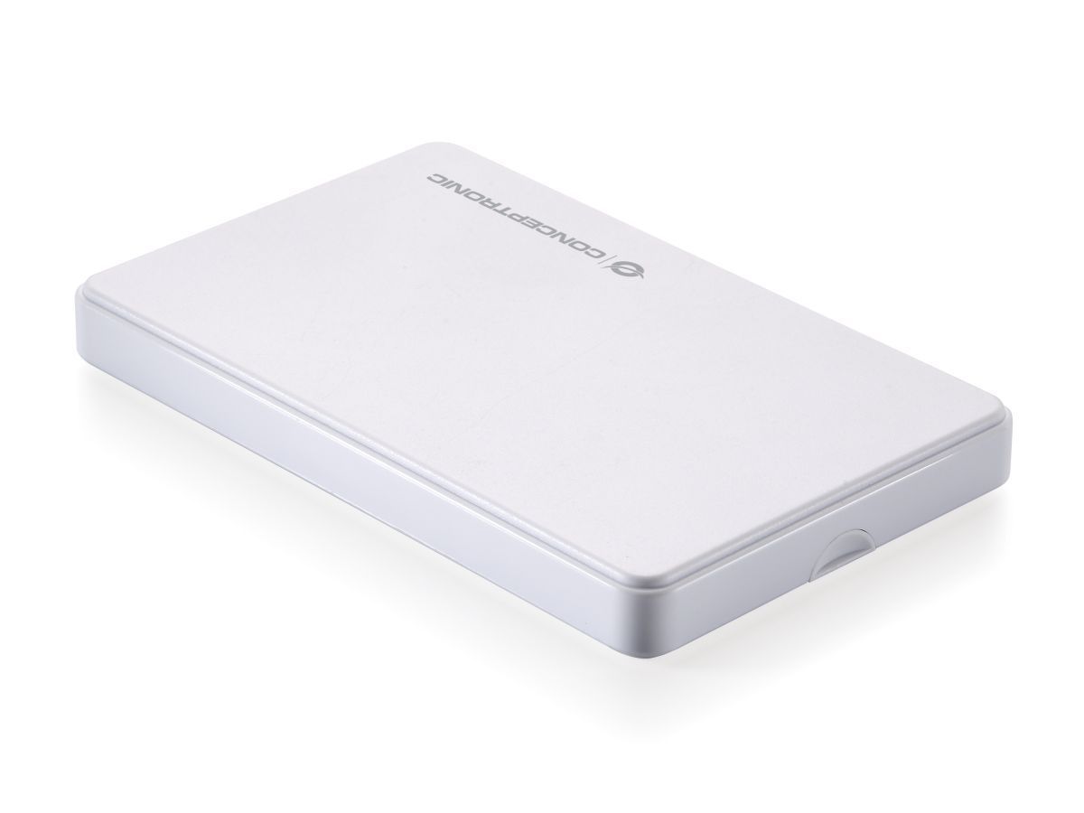 Conceptronic 2,5" USB2.0 SATAIII HDD/SSD Enclosure White