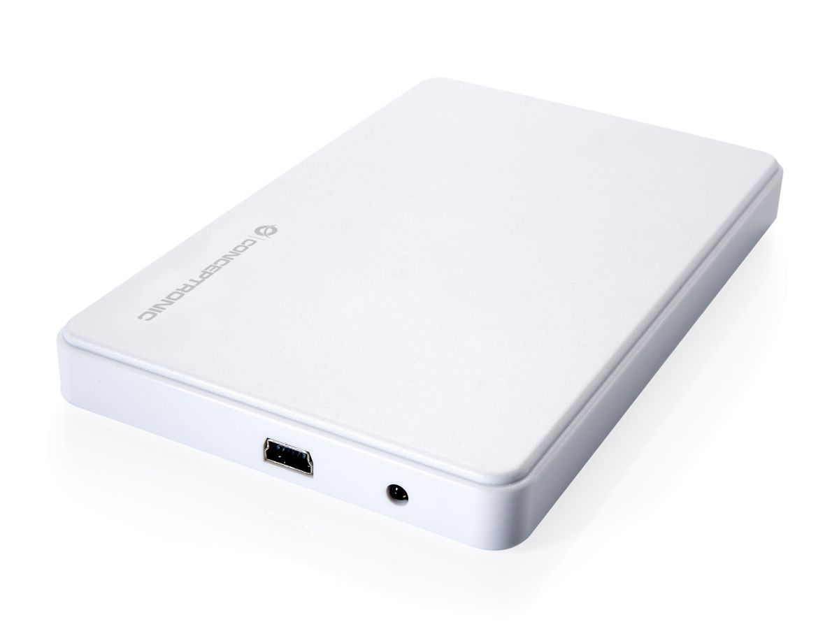 Conceptronic 2,5" USB2.0 SATAIII HDD/SSD Enclosure White