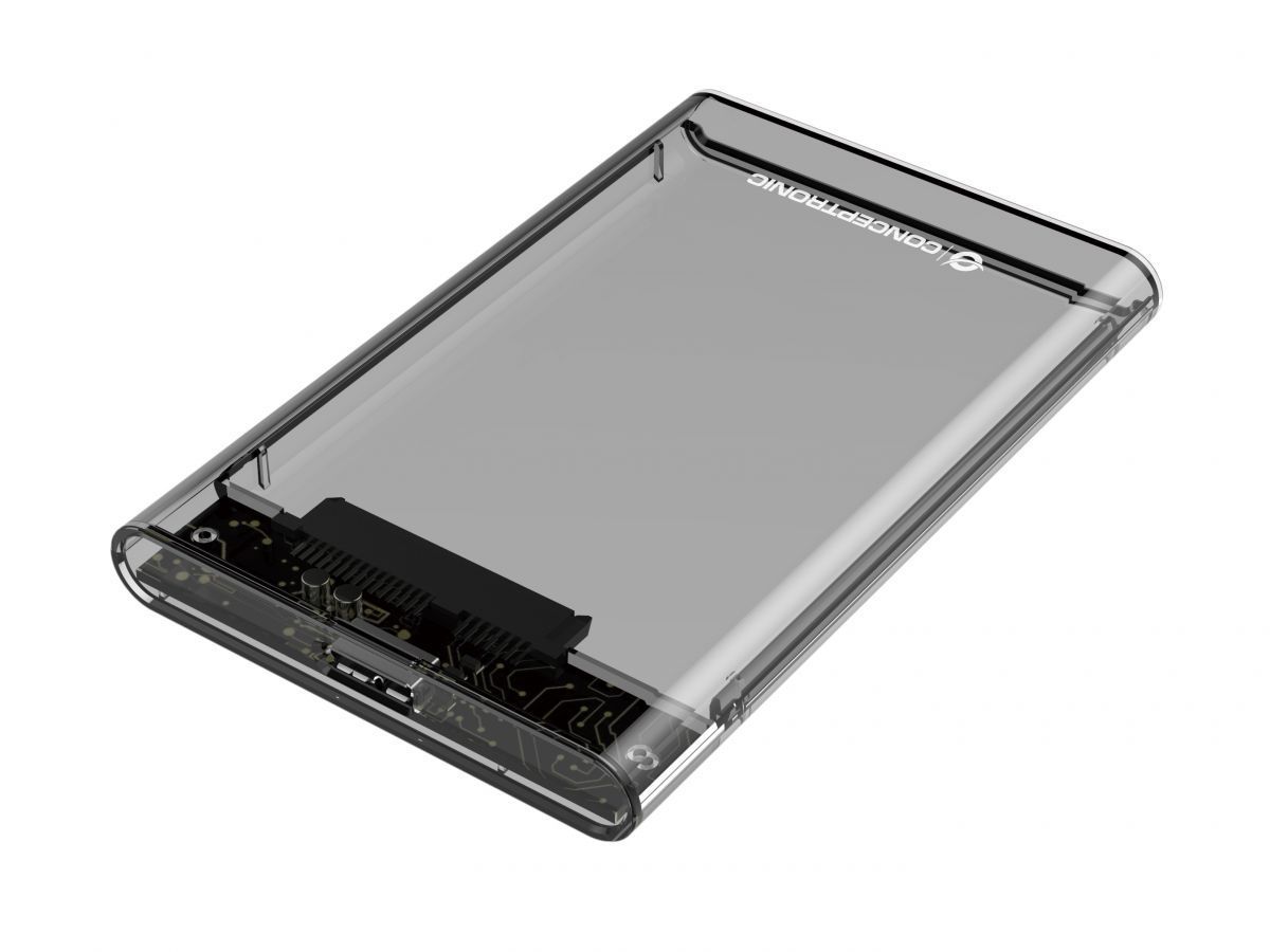 Conceptronic 2,5" USB 3.0 SATA HDD/SSD Enclosure Transparent