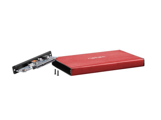 natec Rhino Go External HDD Enclosure Red