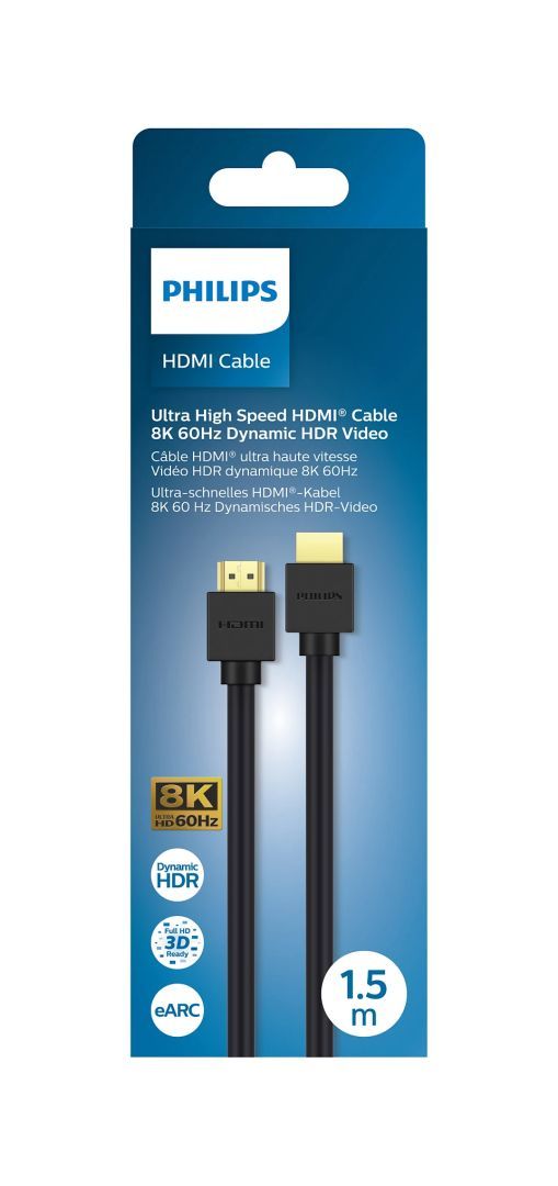 Philips HDMI 2.1 8K 60 Hz Ultra HD Dynamic HDR cable 1,5m Black