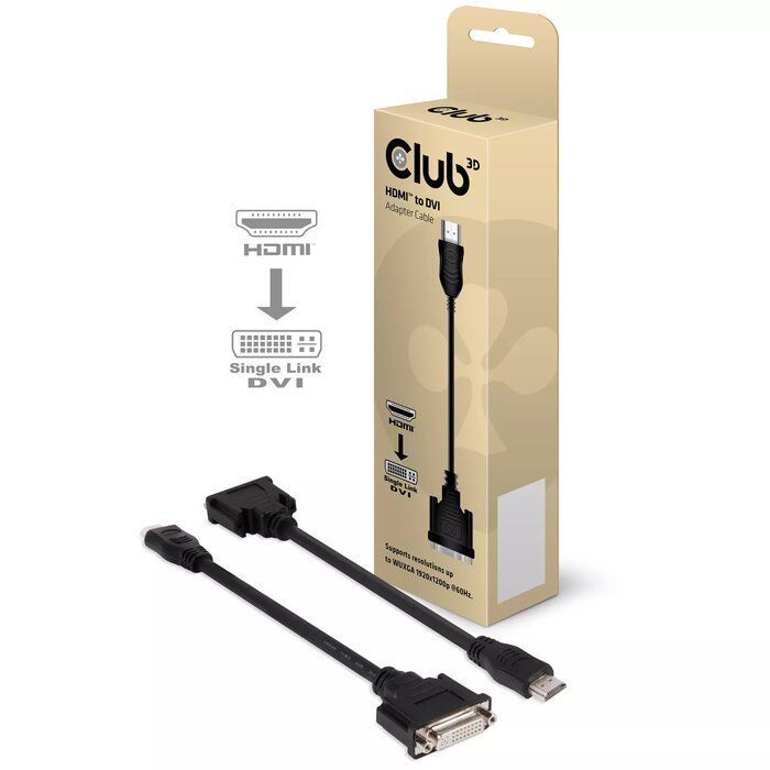 Club3D HDMI to DVI Cable 0,4m Black