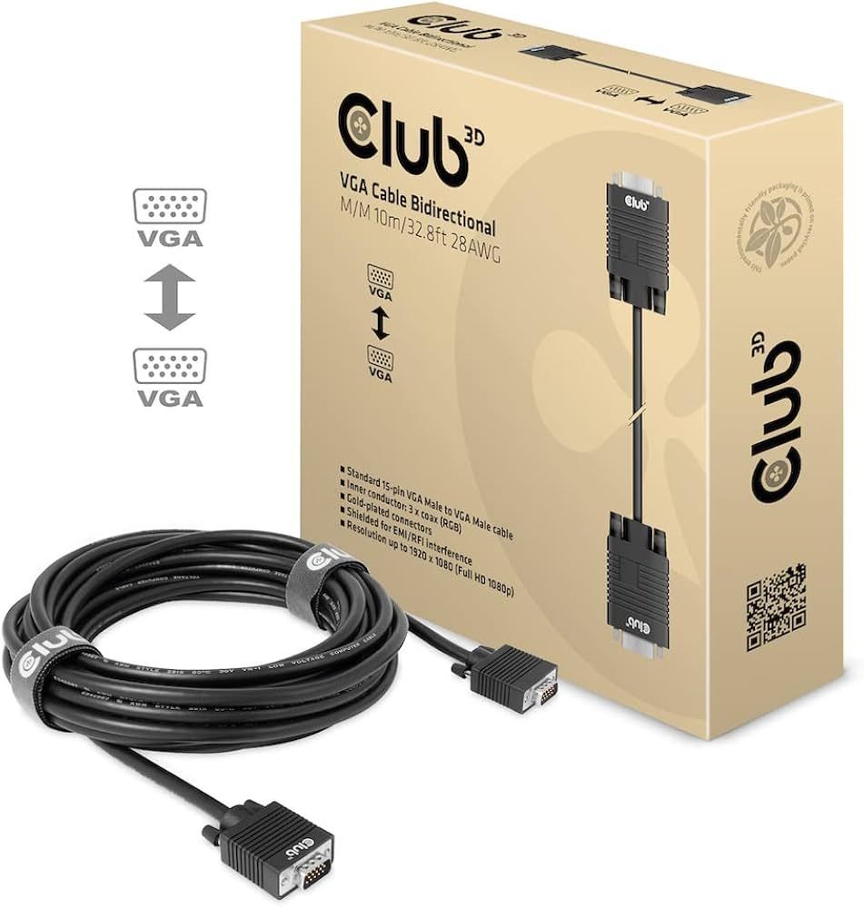 Club3D VGA to VGA Cable 10m Black