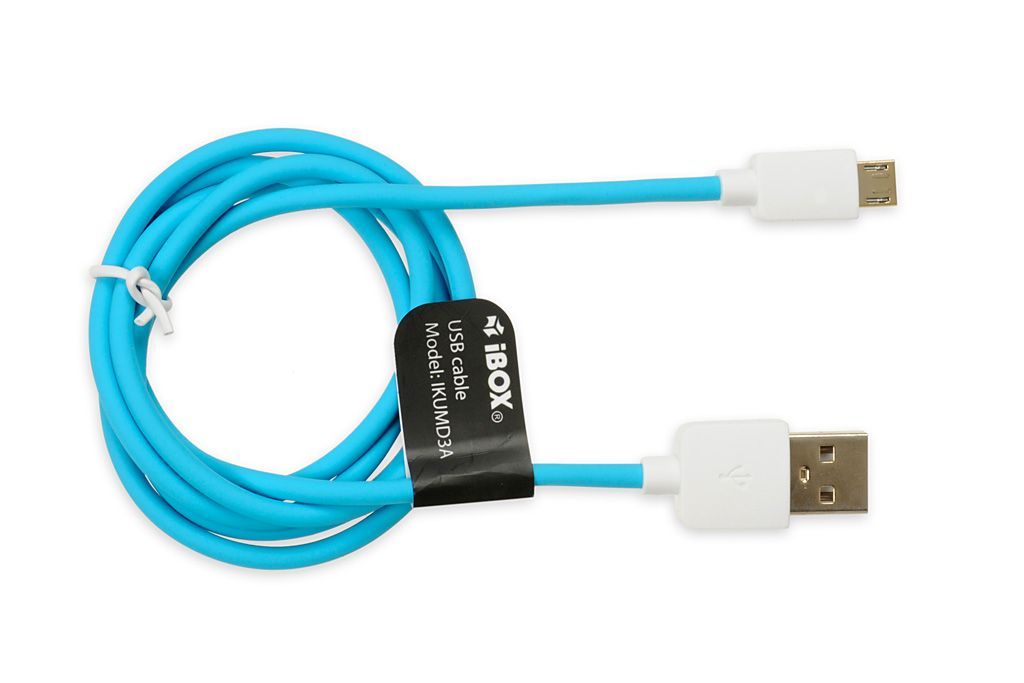 iBox IKUMD3A USB-A - microUSB Cable 1m Blue