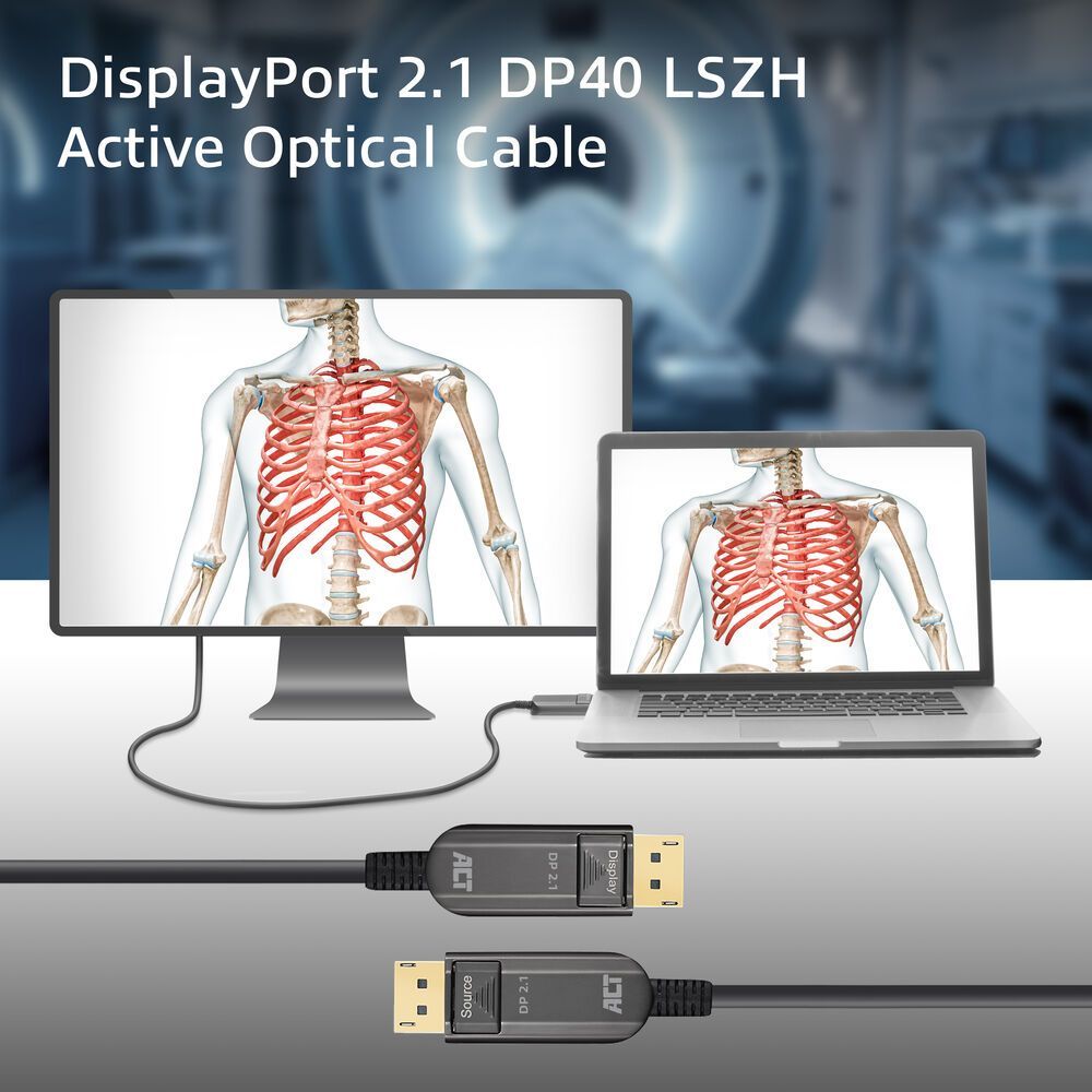 ACT 8K DisplayPort Active Optical Cable male/male 40m Black