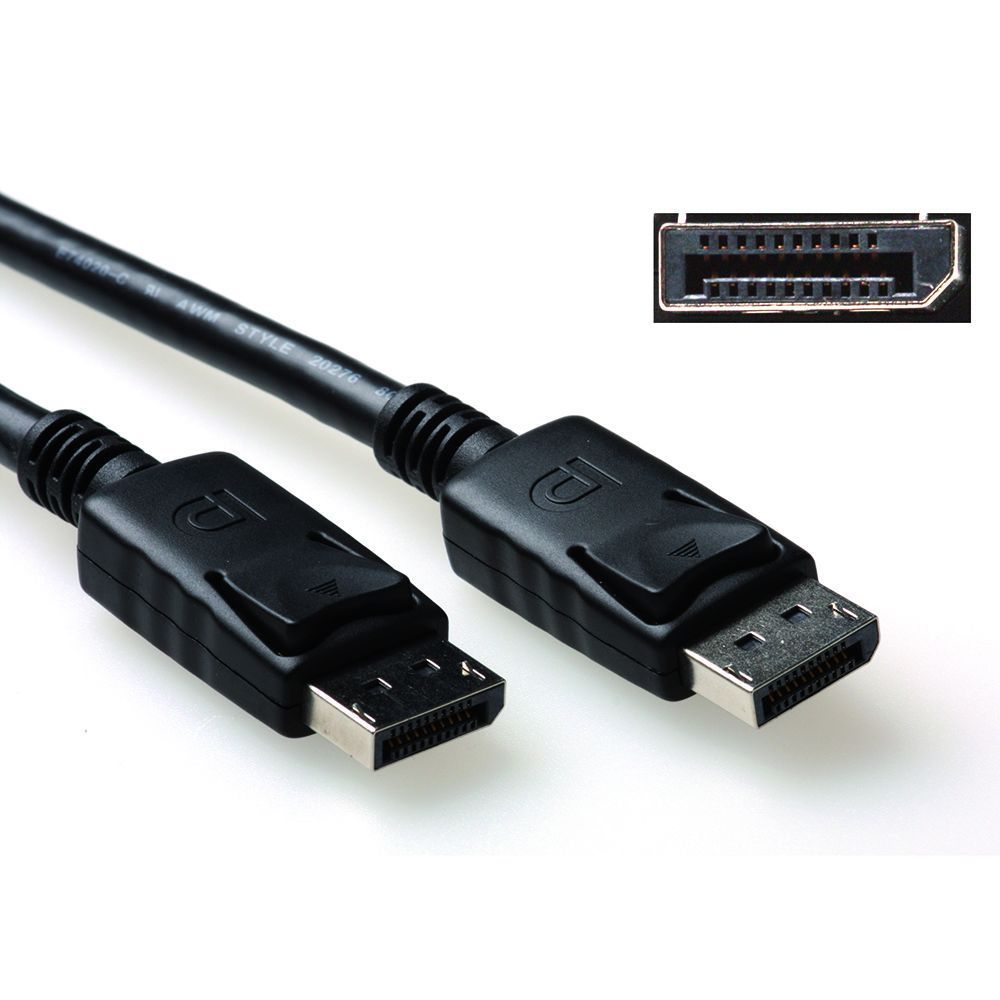 ACT DisplayPort cable male to male 3m Black ACT DisplayPort cable male to male 3m Black