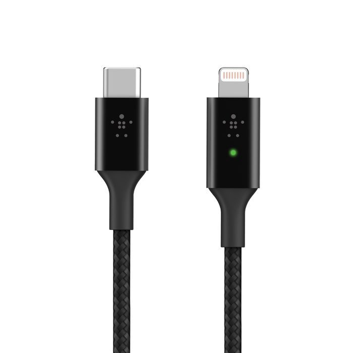 Belkin USB-C to Lightning male/male cable 1,2m Black