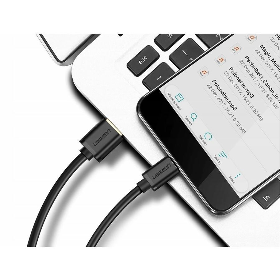 UGREEN USB-C to USB-C male/male cable 2m Black