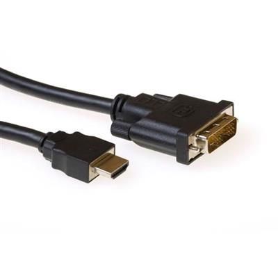 ACT HDMI A male to DVI-D male cable 3m Black ACT HDMI A male to DVI-D male cable 3m Black