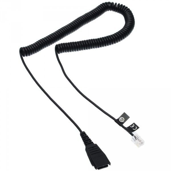 Jabra Powercable QD auf RJ10 spiral 0,5m Black