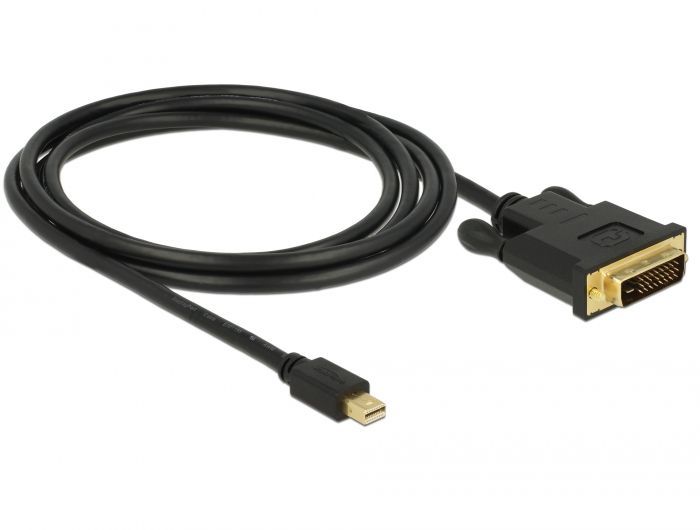 DeLock Mini Displayport 1.1 male > DVI-D (24+1 Single Link) male 2m DeLock Mini Displayport 1.1 male > DVI-D (24+1 Single Link) male 2m