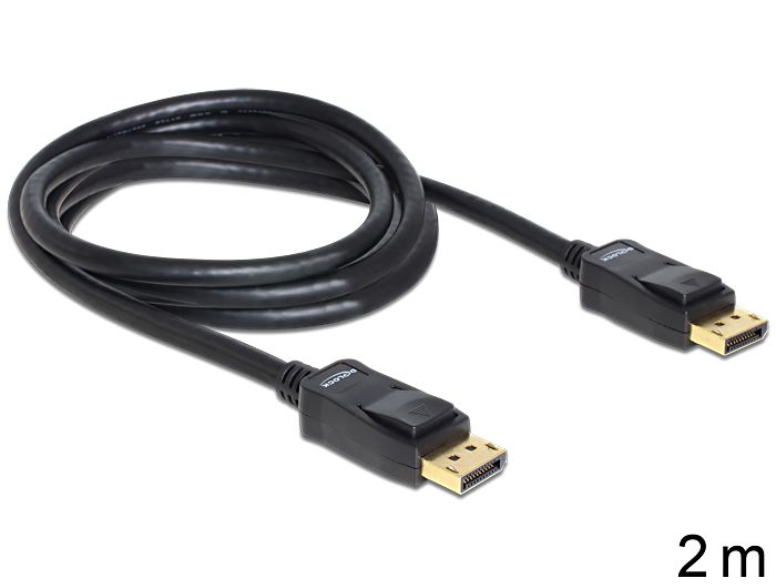 DeLock Cable Displayport 1.2 male > Displayport male 4K 2m DeLock Cable Displayport 1.2 male > Displayport male 4K 2m