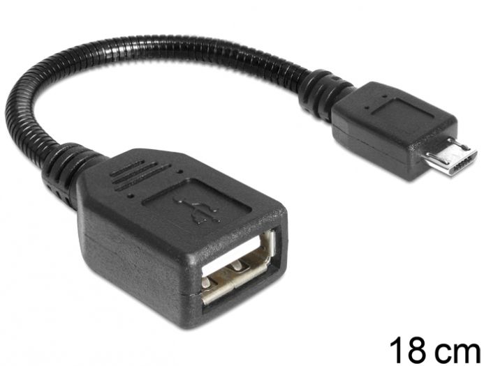 DeLock USB micro-B male > USB 2.0-A female OTG flexible DeLock USB micro-B male > USB 2.0-A female OTG flexible