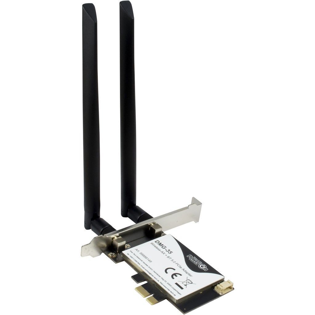 Inter-Tech DMG-35 Wi-Fi 6 + BT 5.0 PCIe Adapter