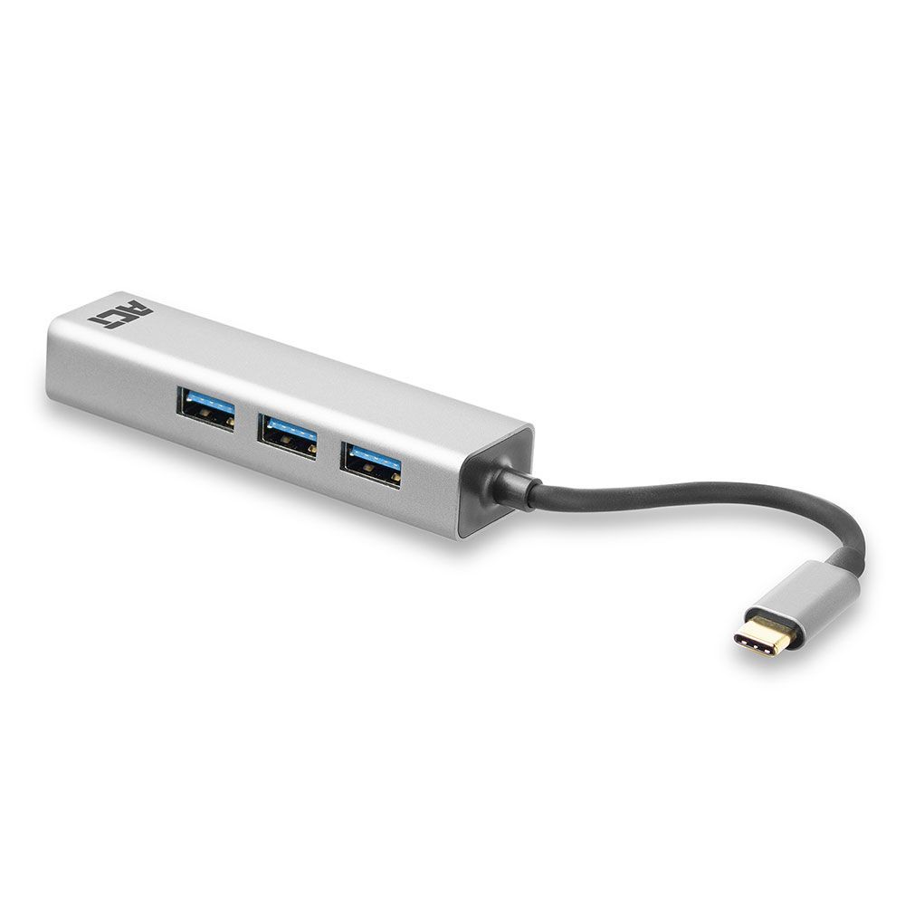 ACT AC7055 USB-C Hub 3 port with Gigabyte Ethernet Grey ACT AC7055 USB-C Hub 3 port with Gigabyte Ethernet Grey
