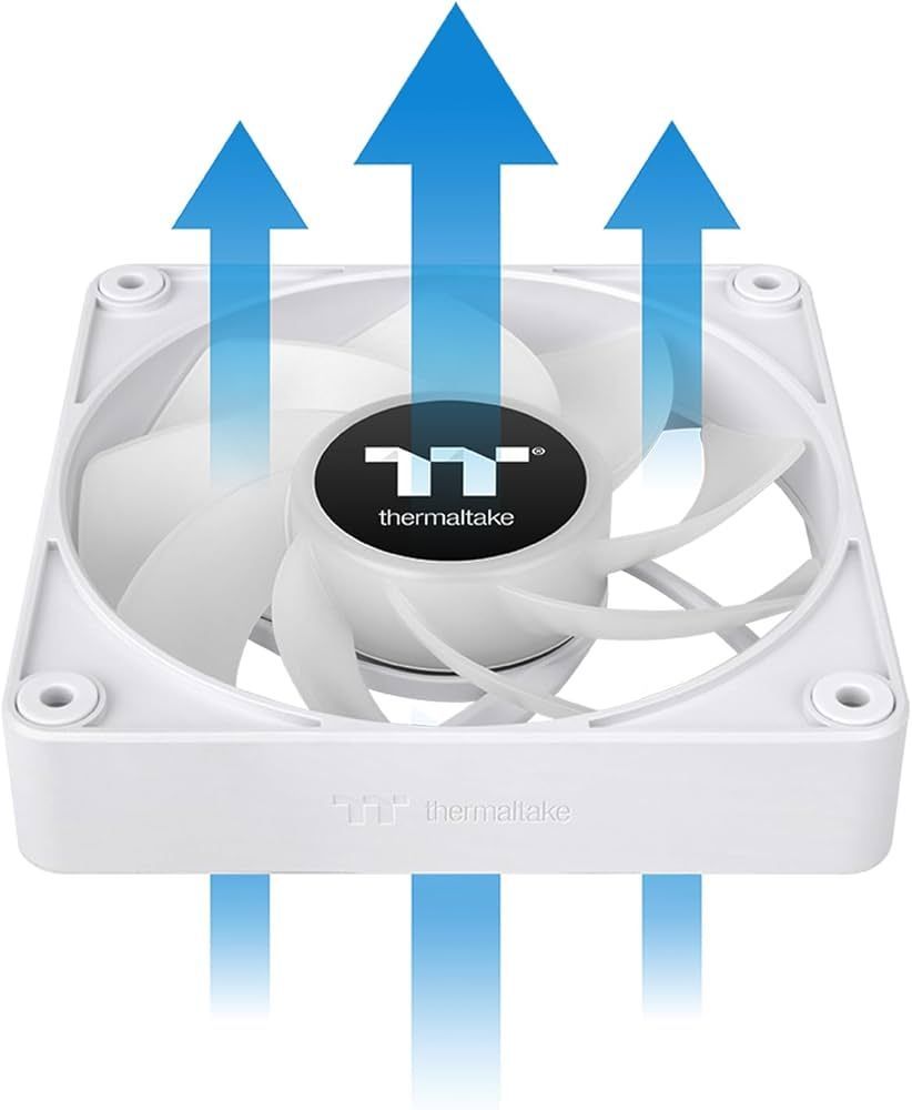 Thermaltake CT120 EX Reverse ARGB Sync PC Cooling Fan White (3-Fan Pack)