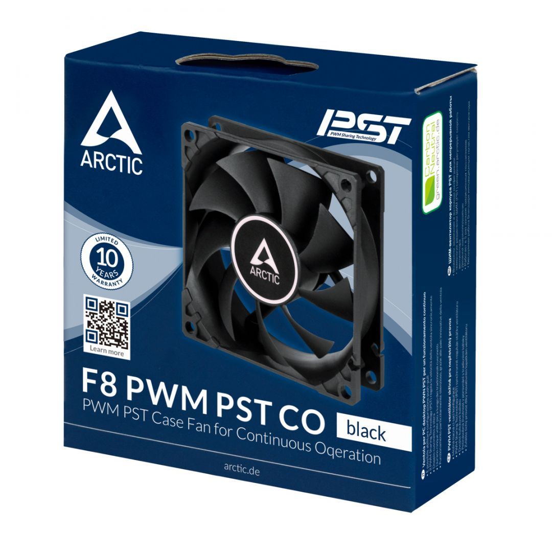 Arctic F8 PWM with PST Case Fan Black