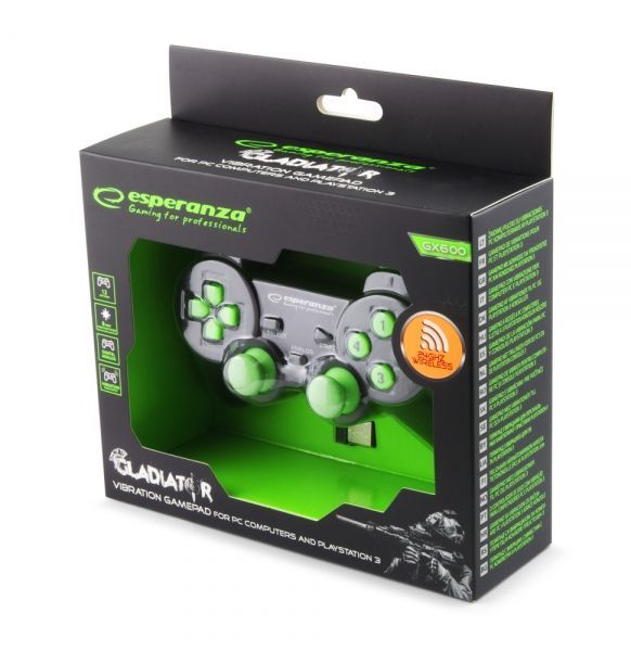 Esperanza EGG108G Gladiator Wireless Gamepad Black/Green