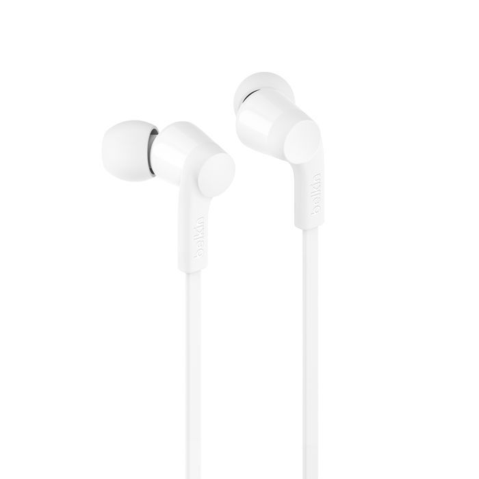 Belkin SoundForm USB-C Wired Earbuds with Adjustable Volume Limiter White