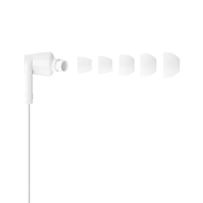 Belkin SoundForm USB-C Wired Earbuds with Adjustable Volume Limiter White