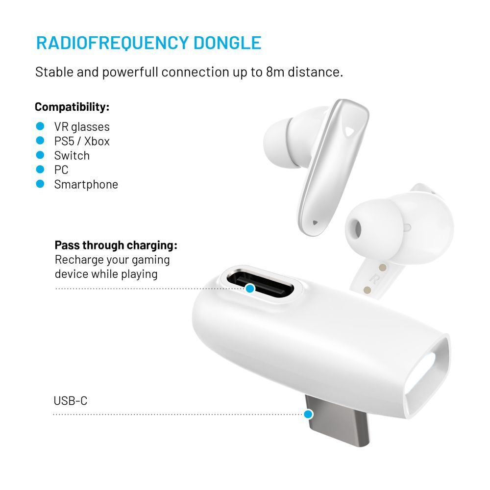 FIXED Gamer füllhallgató, fehér FIXED Gamer füllhallgató, fehér